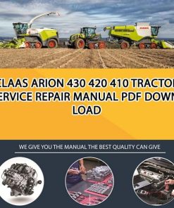 Claas ARION 430 420 410 Tractor Service Repair Manual PDF Download
