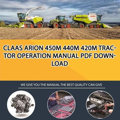 Claas ARION 450M 440M 420M Tractor Operation Manual PDF Download