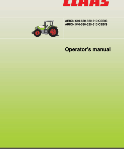 Claas ARION 640 630 620 610 540 530 520 510 CEBIS Tractor Operation Manual
