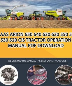 Claas ARION 650 640 630 620 550 540 530 520 CIS Tractor Operation Manual PDF Download
