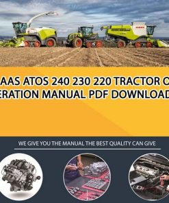 Claas ATOS 240 230 220 Tractor Operation Manual PDF Download