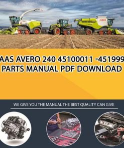 Claas AVERO 240 45100011 -45199999 Parts Manual PDF Download