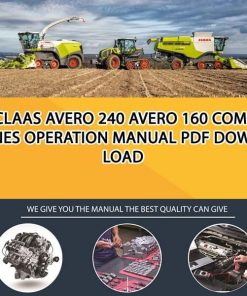 Claas AVERO 240 AVERO 160 Combines Operation Manual PDF Download