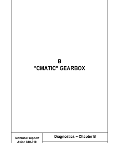 Claas AXION 840 830 820 810 CMATIC B Tractor Service Repair Manual