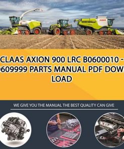 Claas AXION 900 LRC B0600010 - B0609999 Parts Manual PDF Download