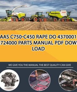 Claas C750-C450 RAPE DO 43700011 - 43724000 Parts Manual PDF Download