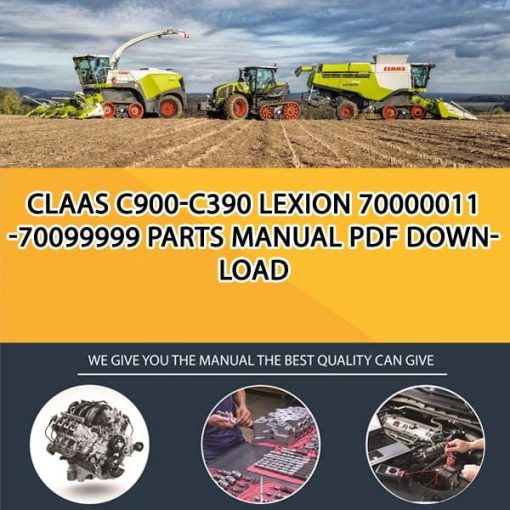 Claas C900-C390 LEXION 70000011 -70099999 Parts Manual PDF Download