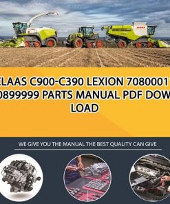 Claas C900-C390 LEXION 70800011 -70899999 Parts Manual PDF Download