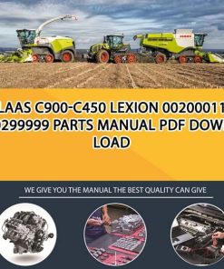 Claas C900-C450 LEXION 00200011 - 00299999 Parts Manual PDF Download