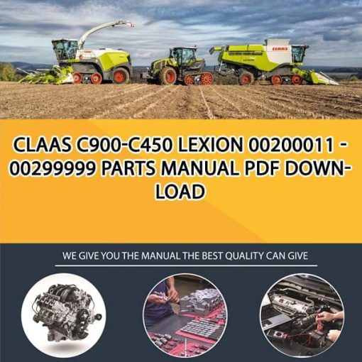 Claas C900-C450 LEXION 00200011 - 00299999 Parts Manual PDF Download
