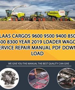 Claas CARGOS 9600 9500 9400 8500 8400 8300 year 2019 Loader Wagon Service Repair Manual PDF Download
