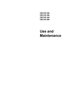 Claas CELTIS 426 436 446 456 Tractor year 2004 Operation Manual