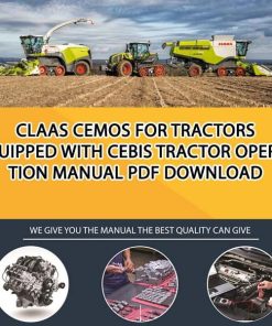 Claas CEMOS For tractors equipped with CEBIS Tractor Operation Manual PDF Download