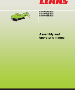 Claas CORTO 210 185 165 N 210 185 165 S Mower Assembly and Operation Manual
