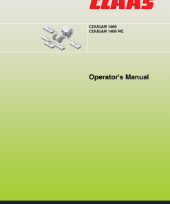 Claas COUGAR 1400 1400 RC Mower Operation Manual