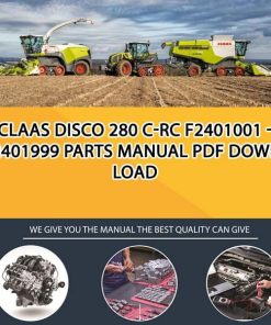 Claas DISCO 280 C-RC F2401001 - F2401999 Parts Manual PDF Download