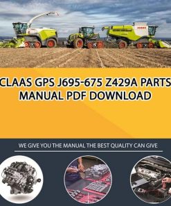 Claas GPS J695-675 Z429A Parts Manual PDF Download