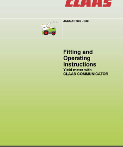 Claas JAGUAR 900 890 870 850 830 COMMUNICATOR Forage Harvester Operation Manual