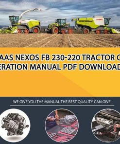 Claas NEXOS FB 230-220 Tractor Operation Manual PDF Download