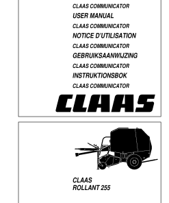 Claas ROLLANT 255 Baler Operation Manual