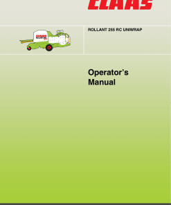 Claas ROLLANT 255 RC UNIWRAP Baler Operation Manual