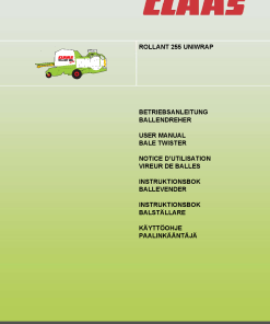 Claas ROLLANT 255 UNIWRAP Baler Operation Manual