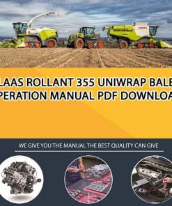 Claas ROLLANT 355 UNIWRAP Baler Operation Manual PDF Download