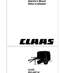 Claas ROLLANT 45 Baler Operation Manual