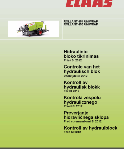 Claas ROLLANT 454 455 UNIWRAP Baler Operation Manual