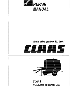 Claas ROLLANT 46 ROTO CUT Baler Service Repair Manual