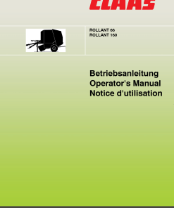 Claas ROLLANT 66 160 Baler Operation Manual
