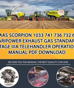 Claas SCORPION 1033 741 736 732 635 VARIPOWER Exhaust gas standard Stage IIIA Telehandler Operation Manual PDF Download