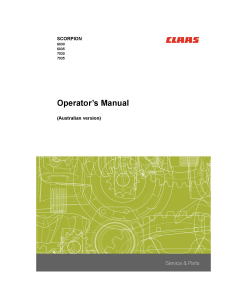 Claas SCORPION 7035 7030 6035 6030 Telehandler Operation Manual