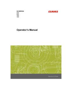 Claas SCORPION 7035 7030 6035 6030 Type 415-05K23 03K22 01K21 01K20 Telehandler Operation Manual