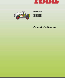 Claas SCORPION 7040 7030 6040 6030 Telehandler Operation Manual