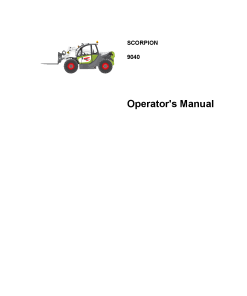 Claas SCORPION 9040 Type 404-01 K05 Telehandler Operation Manual