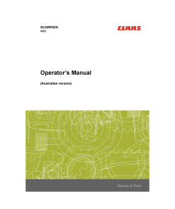 Claas SCORPION 9055 Autralian version Telehandler Operation Manual