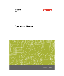 Claas SCORPION 9055 Type 416-15K27 Telehandler Operation Manual