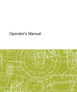 Claas SWATH UP 450 Combine Operation Manual