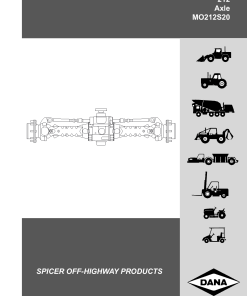 Claas Scorpion 7030 Dana 212 Axle MO212S20 TeleHandlers Service Repair and Maintenance Manual