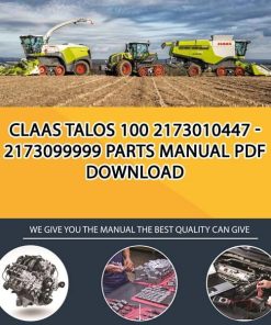 Claas TALOS 100 2173010447 - 2173099999 Parts Manual PDF Download