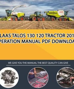 Claas TALOS 130 120 Tractor 2012 Operation Manual PDF Download