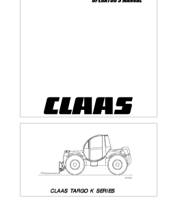 Claas TARGO K series Telehandler Operation Manual