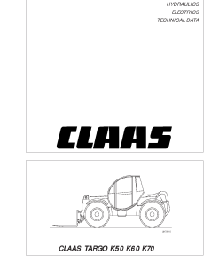 Claas TARGO K50 K60 K70 Telehandler Service Repair Manual