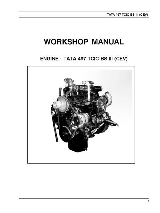 Claas TATA 497 TCIC BS III CEV Engine Service Repair manual