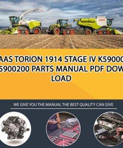 Claas TORION 1914 Stage IV K5900051 - K5900200 Parts Manual PDF Download