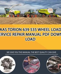 Claas TORION 639 535 Wheel Loader Service Repair Manual PDF Download