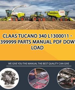 Claas TUCANO 340 L1300011 - L1399999 Parts Manual PDF Download