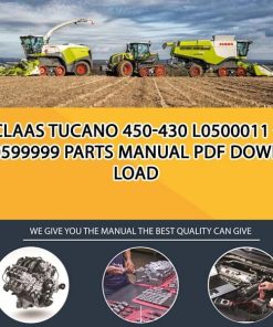 Claas TUCANO 450-430 L0500011 - L0599999 Parts Manual PDF Download