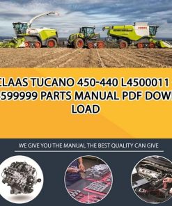 Claas TUCANO 450-440 L4500011 - L4599999 Parts Manual PDF Download